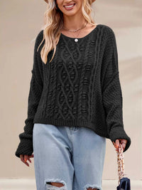 Textured Knit Round Neck Sweater 100100794321457 47 Affordable Fashion Under $100 Jerry's Apparel 