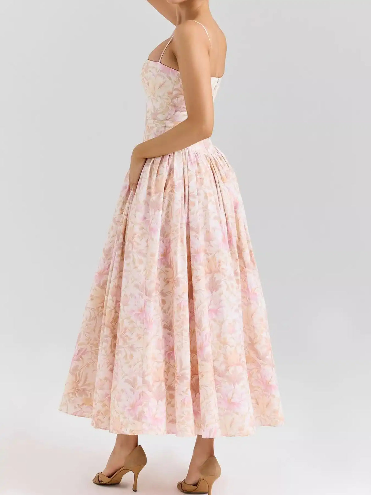 Floral Spaghetti Straps Midi Dress 101001005550846 56 Affordable Fashion Under $100 Jerry's Apparel 
