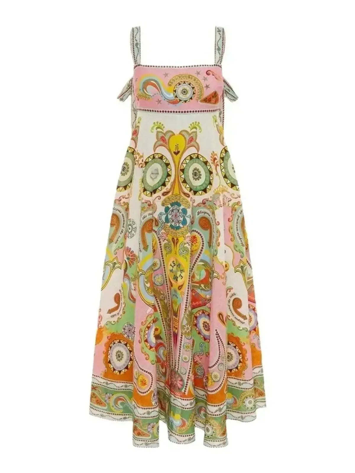 Printed Square Neck Cami Dress