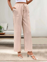 Perfee Tied Wide Leg Pants with Pockets 100100162111688 25 Affordable Fashion Under $100 Jerry's Apparel 