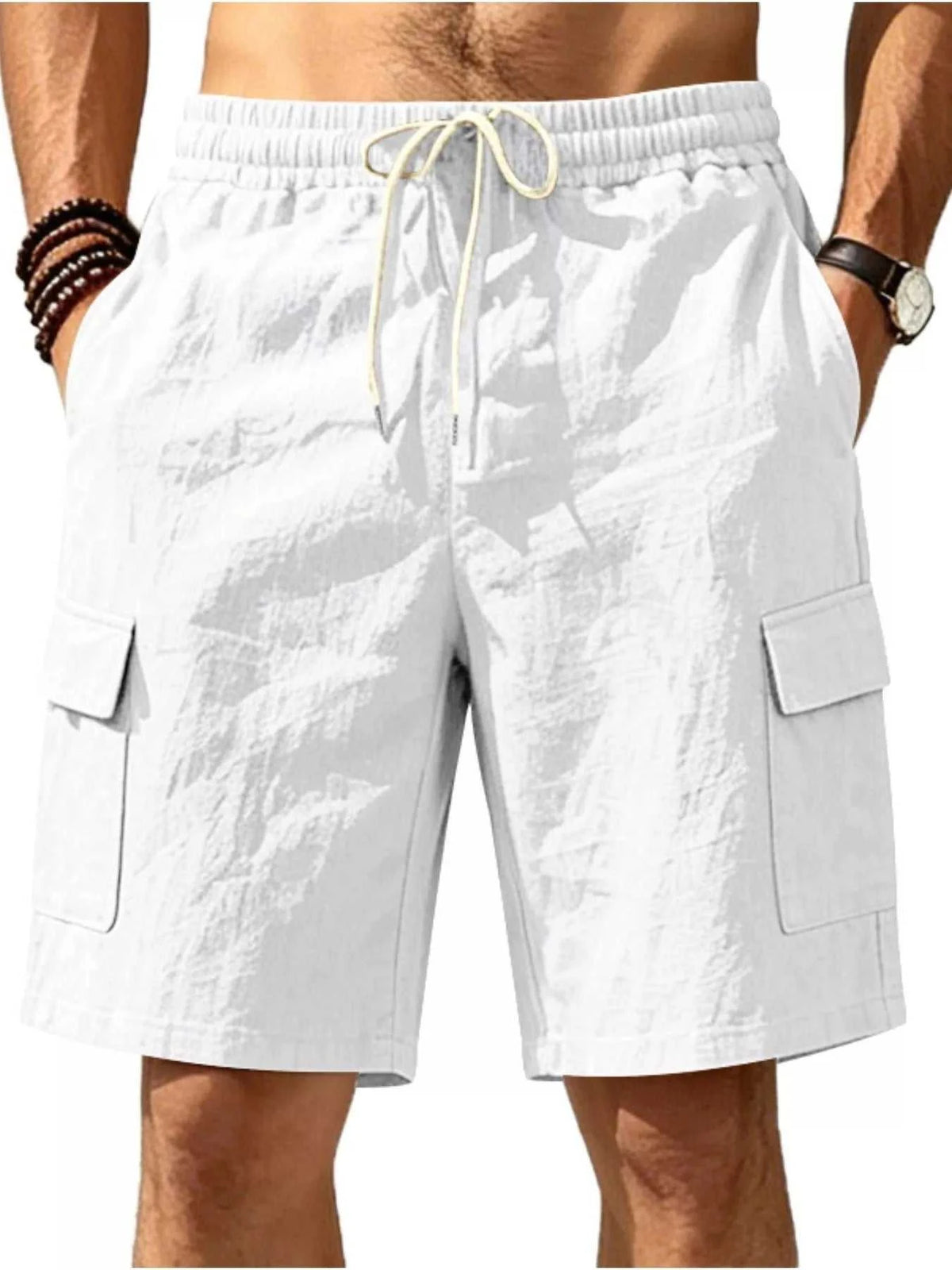 Men's Plus Size Casual Cargo Shorts with Drawstring Waist 100400477807470 36 Affordable Fashion Under $100 Jerry's Apparel 