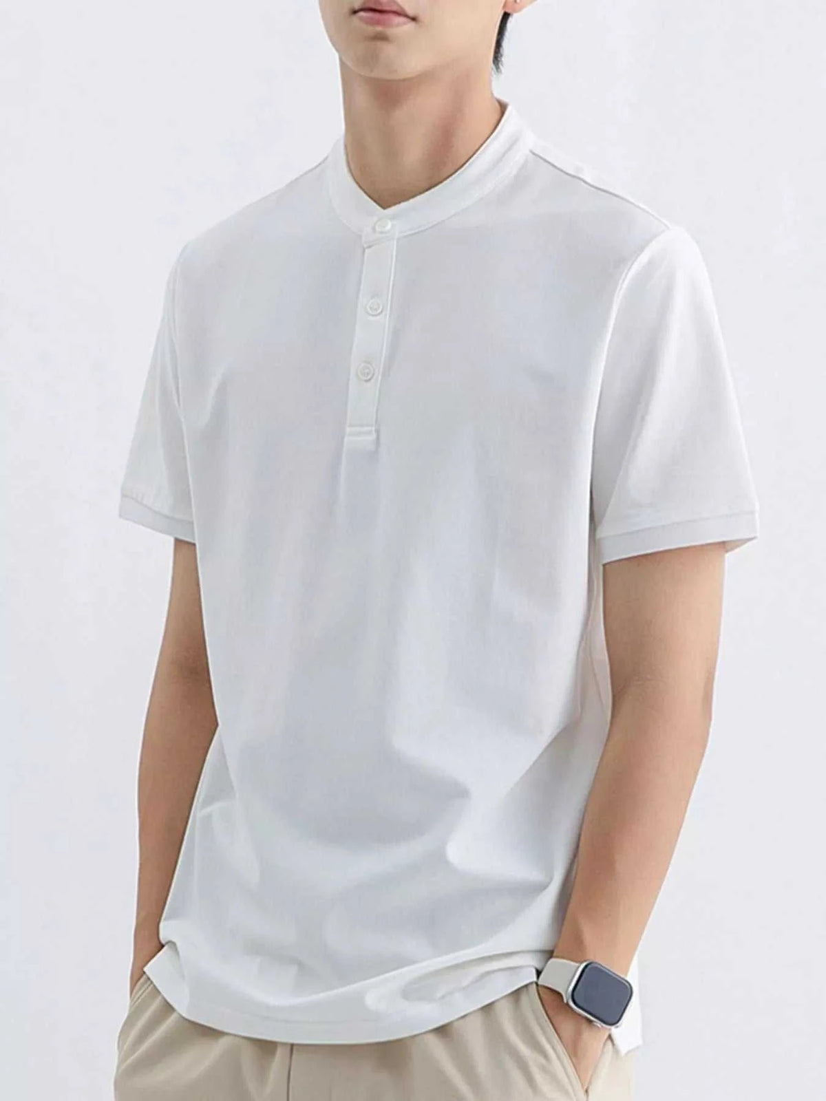 Men's Plus Size Button Detail Short Sleeve T-Shirt 100400919335445 45 Affordable Fashion Under $100 Jerry's Apparel 