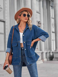 Button Up Long Sleeve Denim Jacket 100100658147198 64 Affordable Fashion Under $100 Jerry's Apparel 