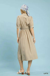 Umgee Striped Midi Dress with Front Zipper 100100380891775 62 Affordable Fashion Under $100 Jerry's Apparel 