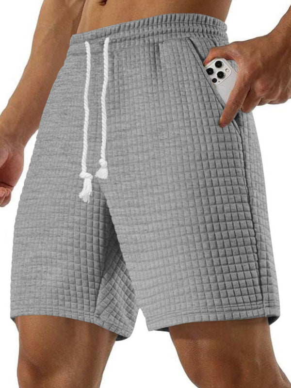 Men's Full Size Drawstring Textured Shorts Plus Size