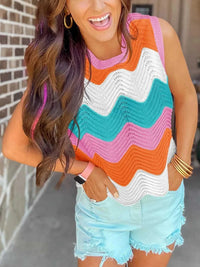 Color Block Round Neck Sweater Vest 100100253791586 34 Affordable Fashion Under $100 Jerry's Apparel 
