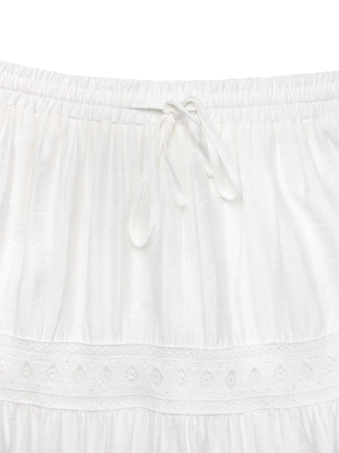 Lace Detail Elastic Waist Skirt
