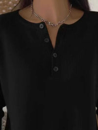 Full Size Button Detail Ribbed Knit Sweater Plus Size 101002670743081 41 Affordable Fashion Under $100 Jerry's Apparel 