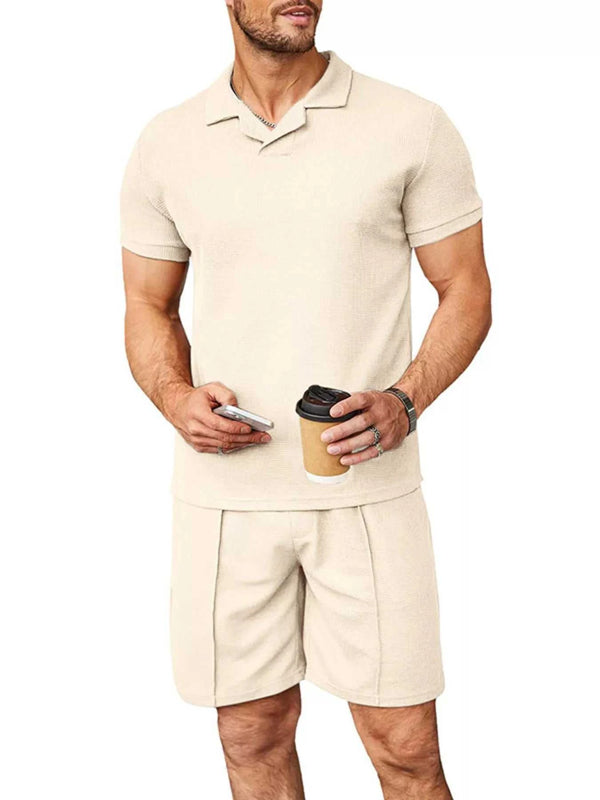 Men's Full Size Casual Short Sleeve Polo and Shorts Set Plus Size 100400558917074 34 Affordable Fashion Under $100 Jerry's Apparel 
