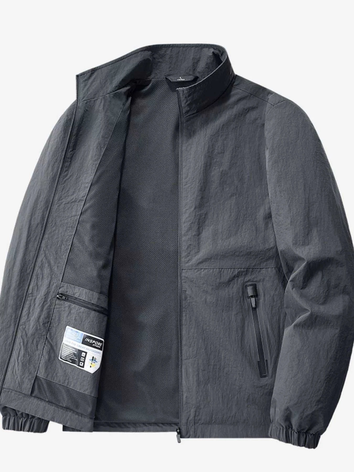 Men's Plus Size Zip Up Long Sleeve Jacket 100400232521161 77 Affordable Fashion Under $100 Jerry's Apparel 