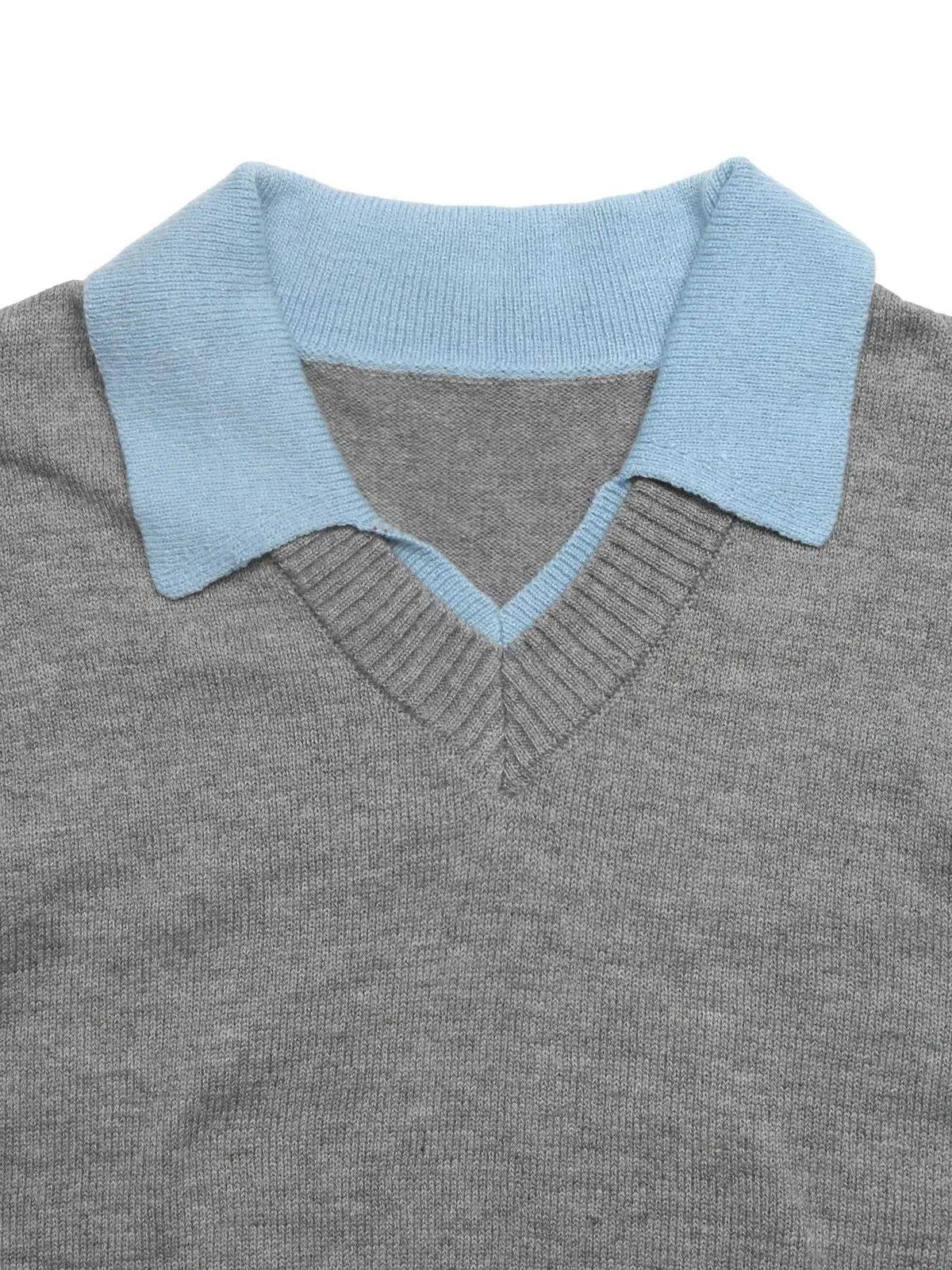 Contrast Collar Dropped Shoulder Sweater 100100912330105 43 Affordable Fashion Under $100 Jerry's Apparel 
