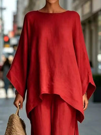 Full Size Batwing Sleeve Top and Wide-Leg Pants Set Plus Size 101001179587547 49 Affordable Fashion Under $100 Jerry's Apparel 