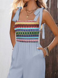 Tie Shoulder Wide Leg Jumpsuit 100100660433496 42 Affordable Fashion Under $100 Jerry's Apparel 