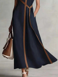 Full Size Contrast Trim Sleeveless Maxi Dress Plus Size 100100764511905 41 Affordable Fashion Under $100 Jerry's Apparel 