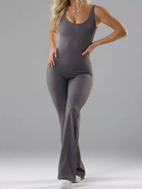 Seamless Scoop Neck Active Jumpsuit with Flared Leg Design 101006359860256 23 Affordable Fashion Under $100 Jerry's Apparel 