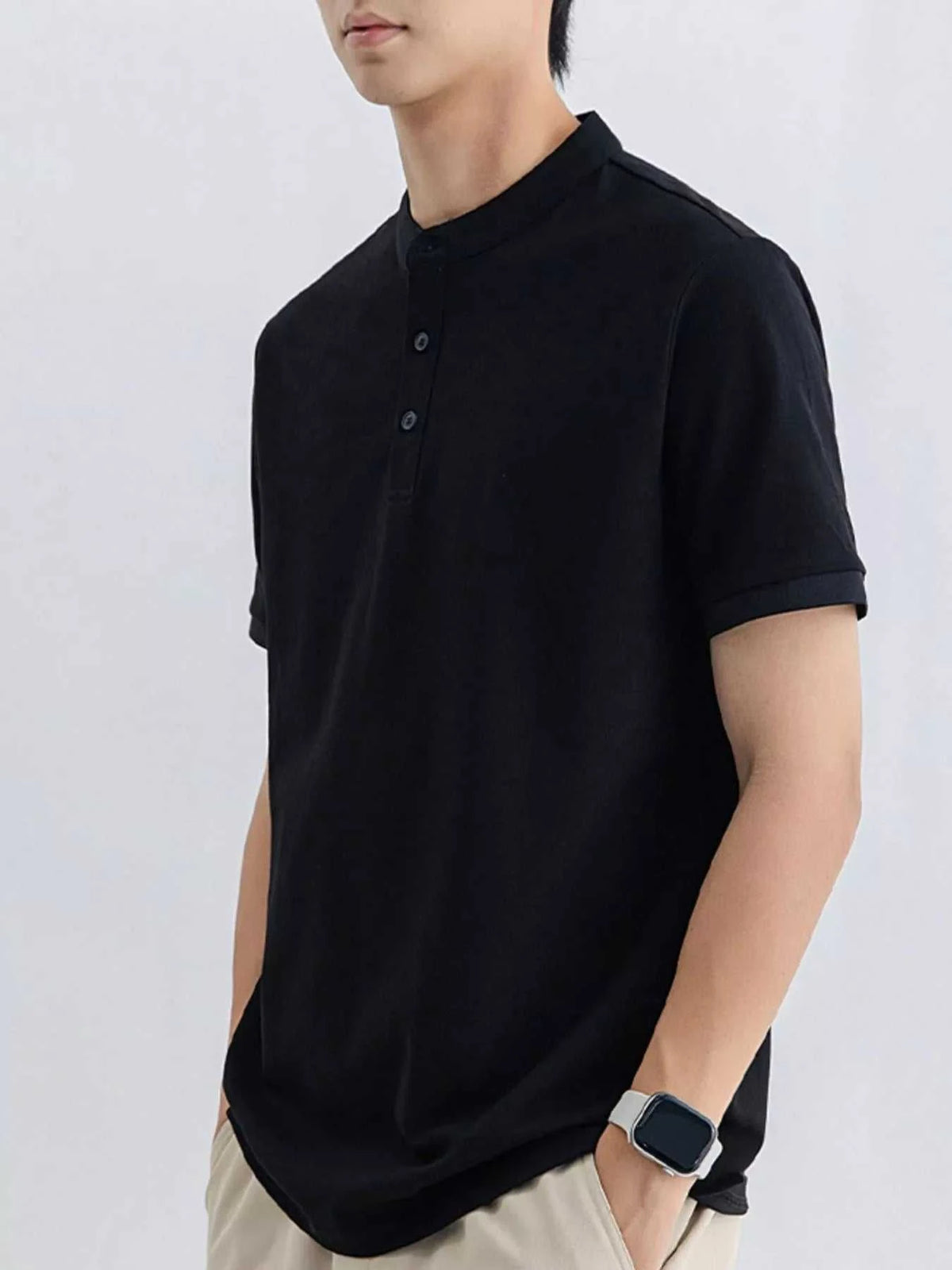 Men's Plus Size Button Detail Short Sleeve T-Shirt 100400919335445 45 Affordable Fashion Under $100 Jerry's Apparel 