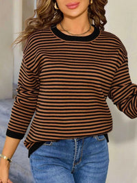 Striped Round Neck Sweater 100100080284743 49 Affordable Fashion Under $100 Jerry's Apparel 