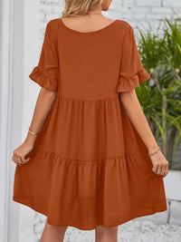 Ruffled Sleeve Tiered Mini Dress 100100840870791 28 Affordable Fashion Under $100 Jerry's Apparel 