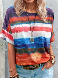 Contrast Round Neck Casual T-Shirt 100100706660927 23 Affordable Fashion Under $100 Jerry's Apparel 