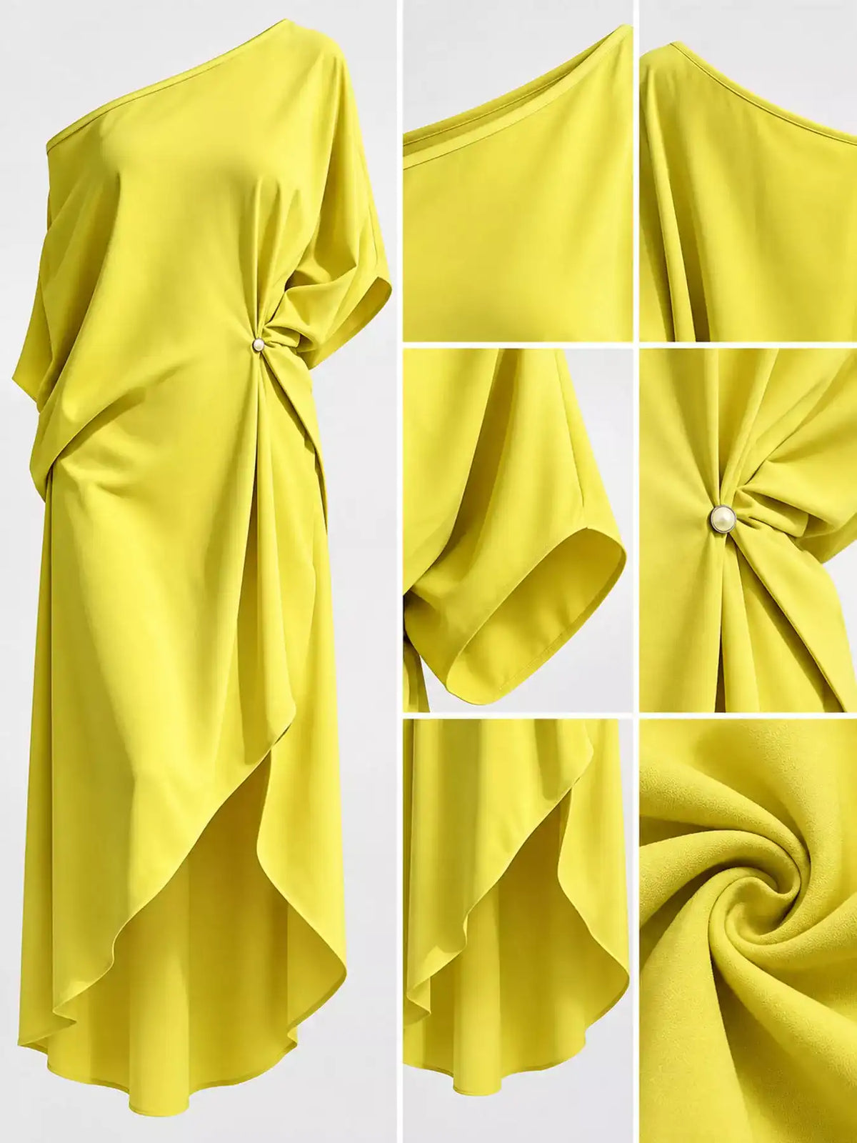 Full Size One-Shoulder Asymmetric Hem Midi Dress Plus Size 101001732260581 53 Gifts for Her Jerry's Apparel 