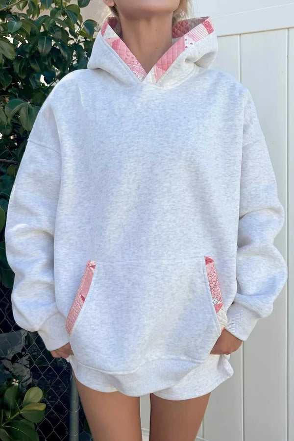 Contrast Patchwork Oversized Hoodie 100100936843388 50 Affordable Fashion Under $100 Jerry's Apparel 
