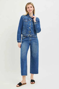 RISEN Basic Fitted Button Down Denim Jacket 100100498931332 68 Affordable Fashion Under $100 Jerry's Apparel 