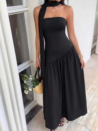 Slit Tube Maxi Dress with Scarf 100100259725562 37 Affordable Fashion Under $100 Jerry's Apparel 