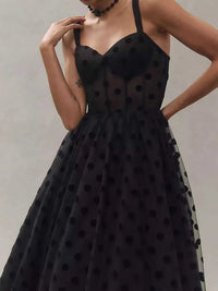 Polka Dot Tulle Sleeveless Midi Dress 100100076066300 50 Affordable Fashion Under $100 Jerry's Apparel 