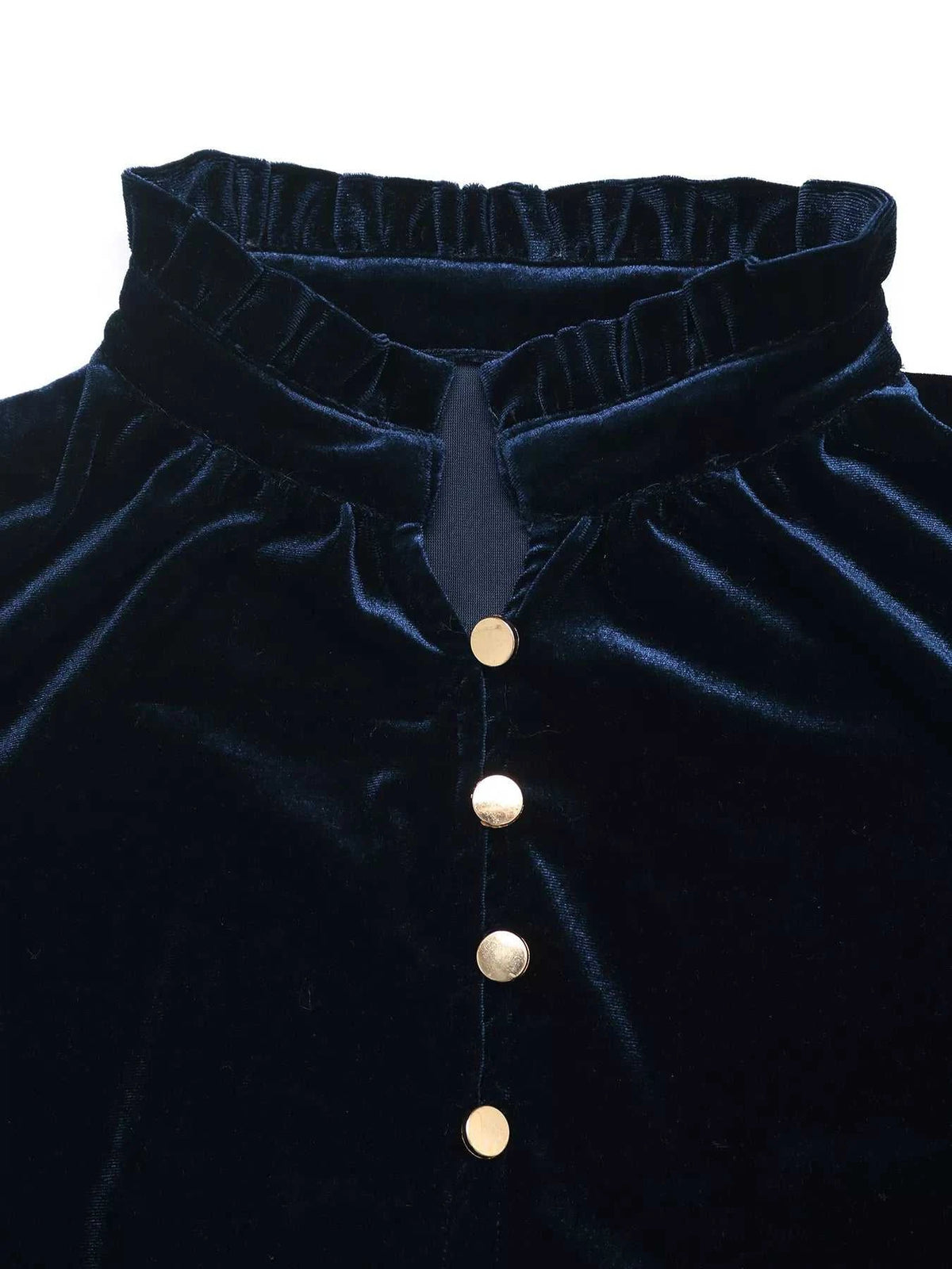 Velvet Button Front Long Sleeve Blouse 100100057554223 43 Affordable Fashion Under $100 Jerry's Apparel 