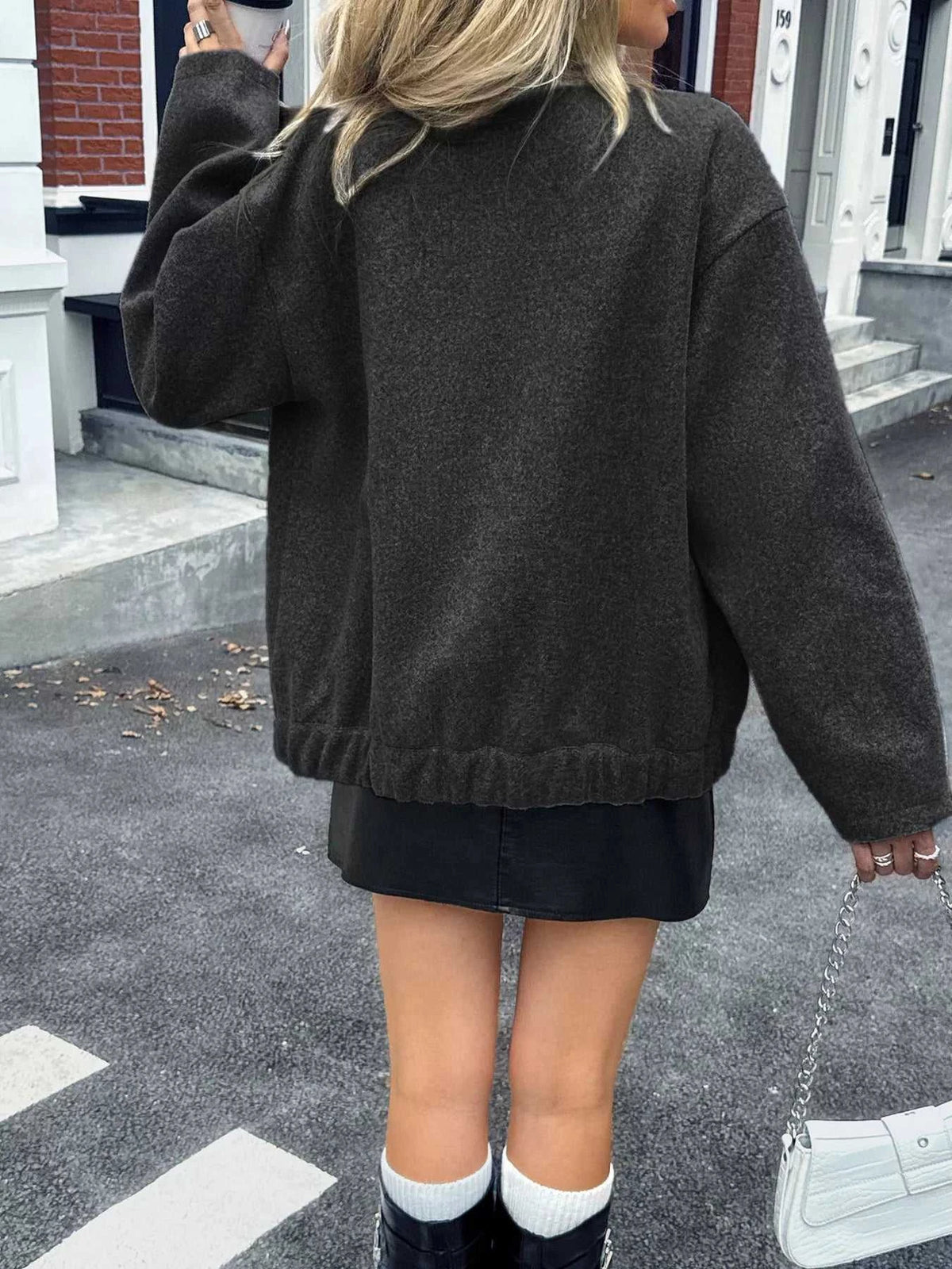 Snap Down Dropped Shoulder Jacket 100100836131923 78 Seasonal Fashion Collections Jerry's Apparel 