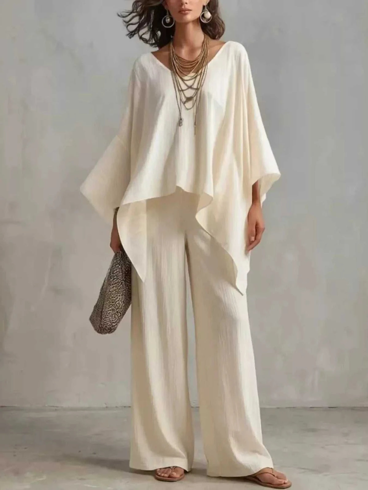 Full Size V-Neck Top and Pants Set Plus Size 100100054936187 40 Affordable Fashion Under $100 Jerry's Apparel 