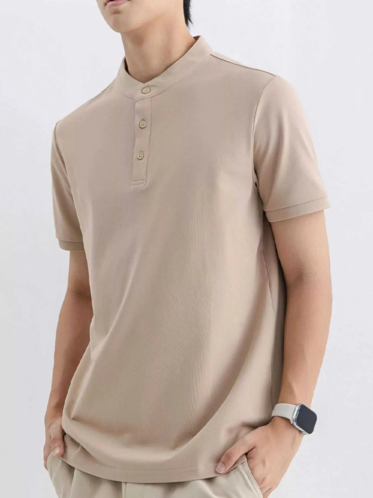Men's Plus Size Button Detail Short Sleeve T-Shirt 100400919335445 45 Affordable Fashion Under $100 Jerry's Apparel 