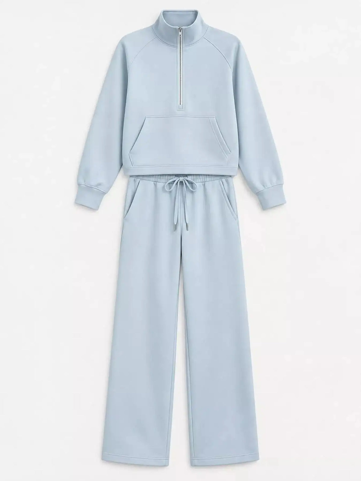Half-Zip Sweatshirt and Wide-Leg Pants Set 101001840100593 40 Gifts for Her Jerry's Apparel 