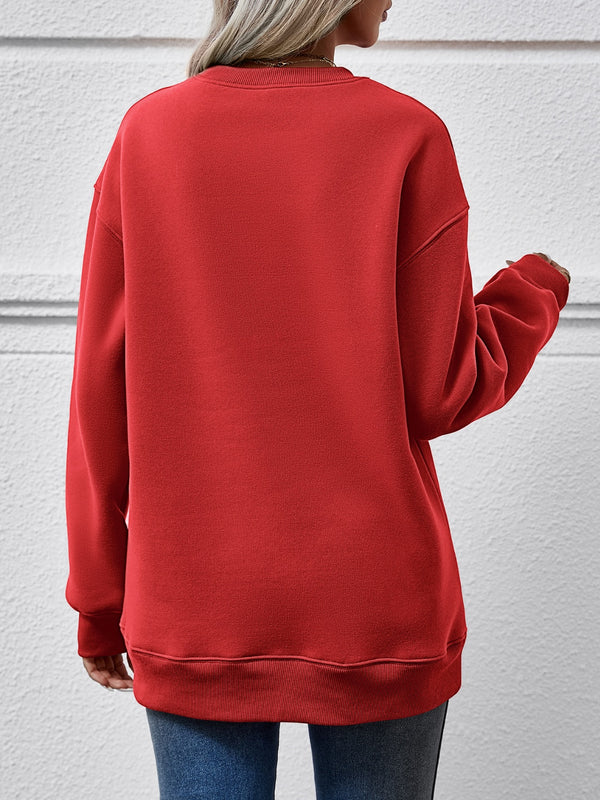 Graphic Farm Fresh Dropped Shoulder Sweatshirt