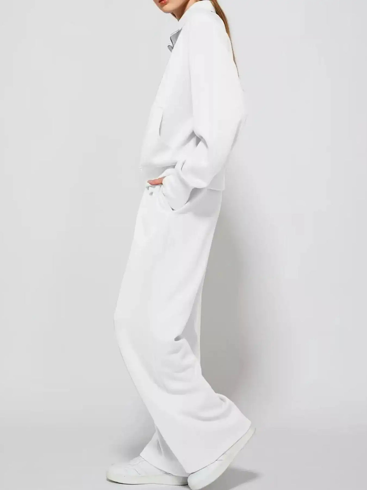 Half-Zip Sweatshirt and Wide-Leg Pants Set 101001840100593 40 Gifts for Her Jerry's Apparel 