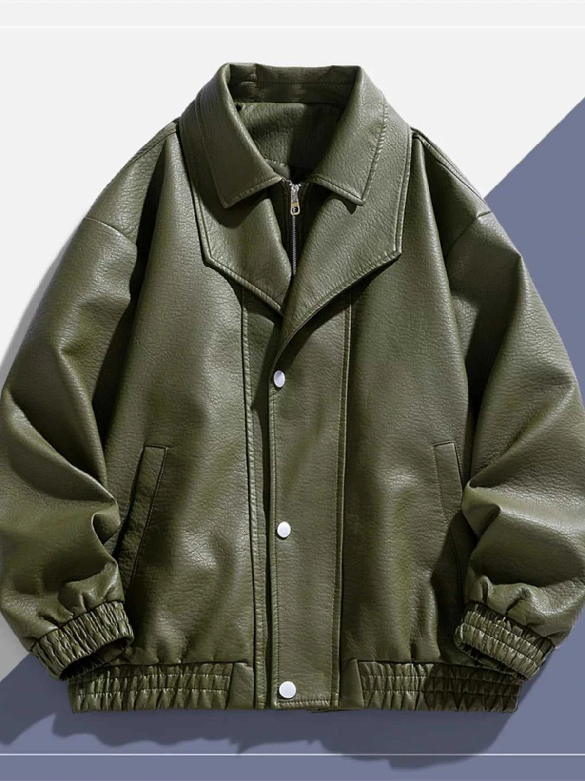 Men's Plus Size Faux Leather Bomber Jacket 100400787475284 100 Fashion Forward Plus Size Clothing Jerry's Apparel 