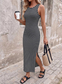 Sleeveless Striped Midi Dress with Side Slit 100100666428954 26 Affordable Fashion Under $100 Jerry's Apparel 