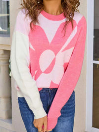 Floral Pattern Color Block Sweater 100100785129013 44 Affordable Fashion Under $100 Jerry's Apparel 