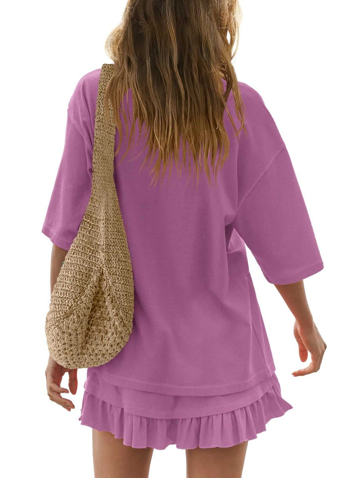 Round Neck Half Sleeve Tee and Skirt Set 100100917549398 34 Affordable Fashion Under $100 Jerry's Apparel 