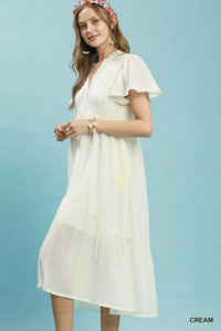 Umgee Textured Tiered Midi Dress with Side Pockets 100100202851833 62 Gifts for Her Jerry's Apparel 