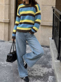 Striped Dropped Shoulder Sweater 100100450556705 57 Affordable Fashion Under $100 Jerry's Apparel 