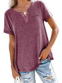 Full Size Casual Button-Front Pocket T-Shirt Plus Size 100100332926405 27 Affordable Fashion Under $100 Jerry's Apparel 