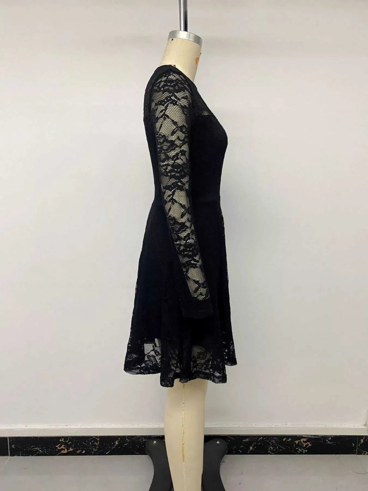 Elegant Lace Long Sleeve Mini Dress 100100416267277 48 Affordable Fashion Under $100 Jerry's Apparel 