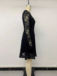 Elegant Lace Long Sleeve Mini Dress 100100416267277 48 Affordable Fashion Under $100 Jerry's Apparel 