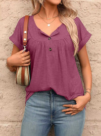 Casual Button Detail Henley T-Shirt 100100202602054 28 Affordable Fashion Under $100 Jerry's Apparel 