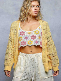 POL Open-Knit Floral Button Cardigan 100100283151560 66 Affordable Fashion Under $100 Jerry's Apparel 