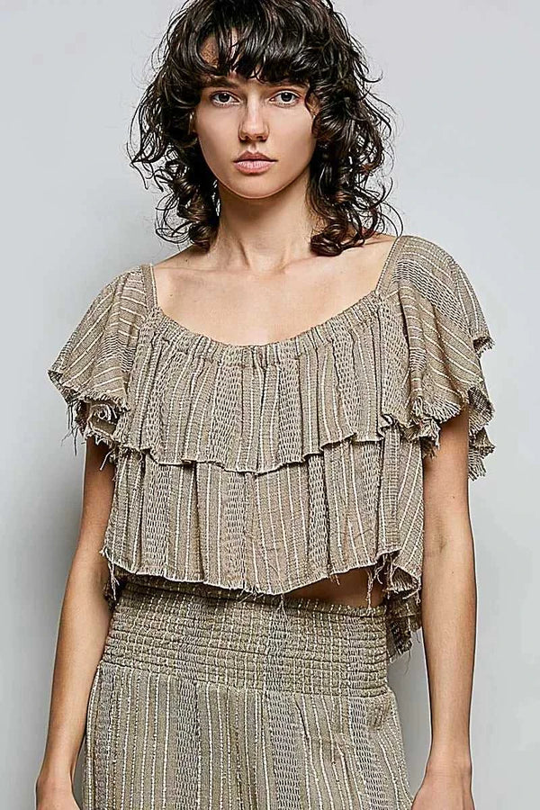 POL Off-Shoulder Ruffle Crop Top 100100498841884 45 Affordable Fashion Under $100 Jerry's Apparel 