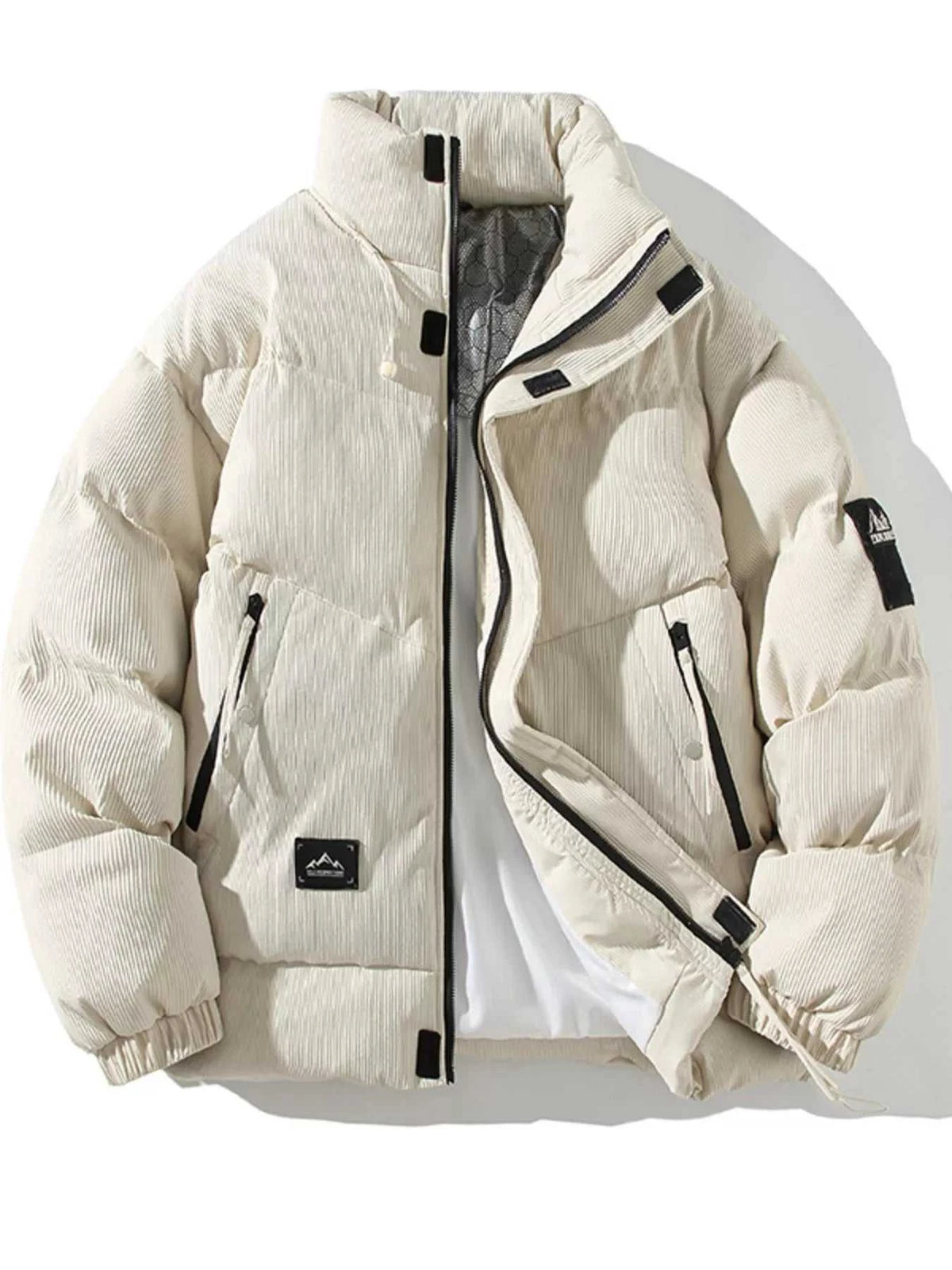 Men's Plus Size Zip Up Long Sleeve Puffer Jacket 100400202544269 108 Fashion Forward Plus Size Clothing Jerry's Apparel 