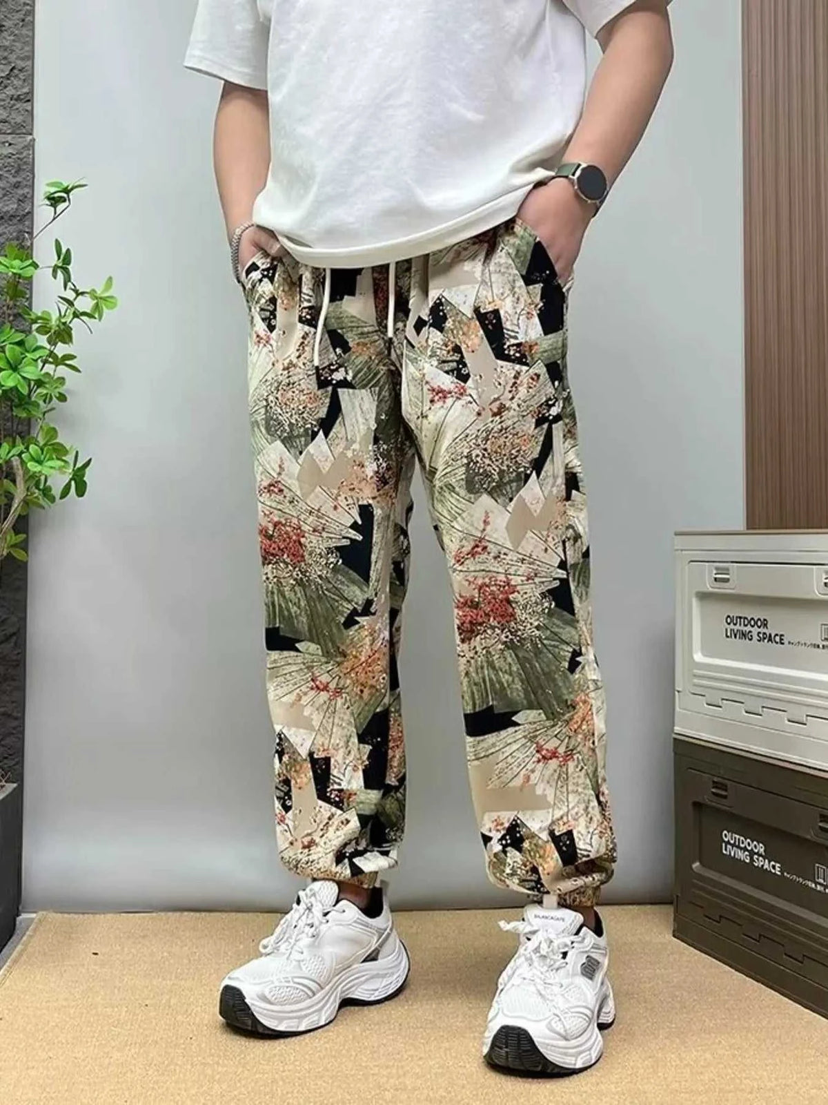 Men's Plus Size Drawstring Printed Joggers 100400272589610 32 Affordable Fashion Under $100 Jerry's Apparel 