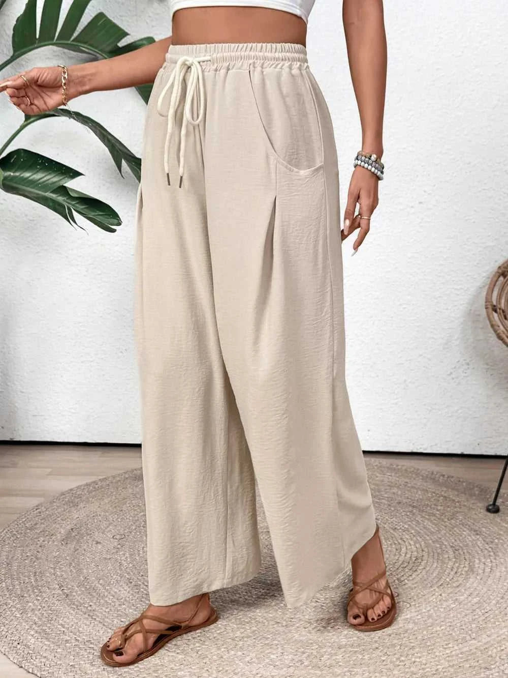 Perfee Drawstring Wide Leg Pants 100100555271238 25 Affordable Fashion Under $100 Jerry's Apparel 